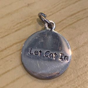 .925 Cat Sterling Silver Jewelry Charm